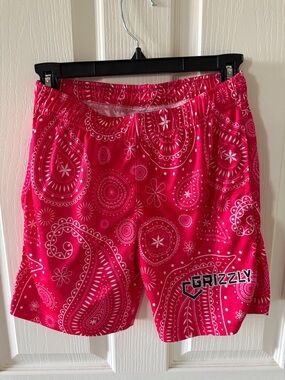 Kids' Pink Paisley Athletic Shorts